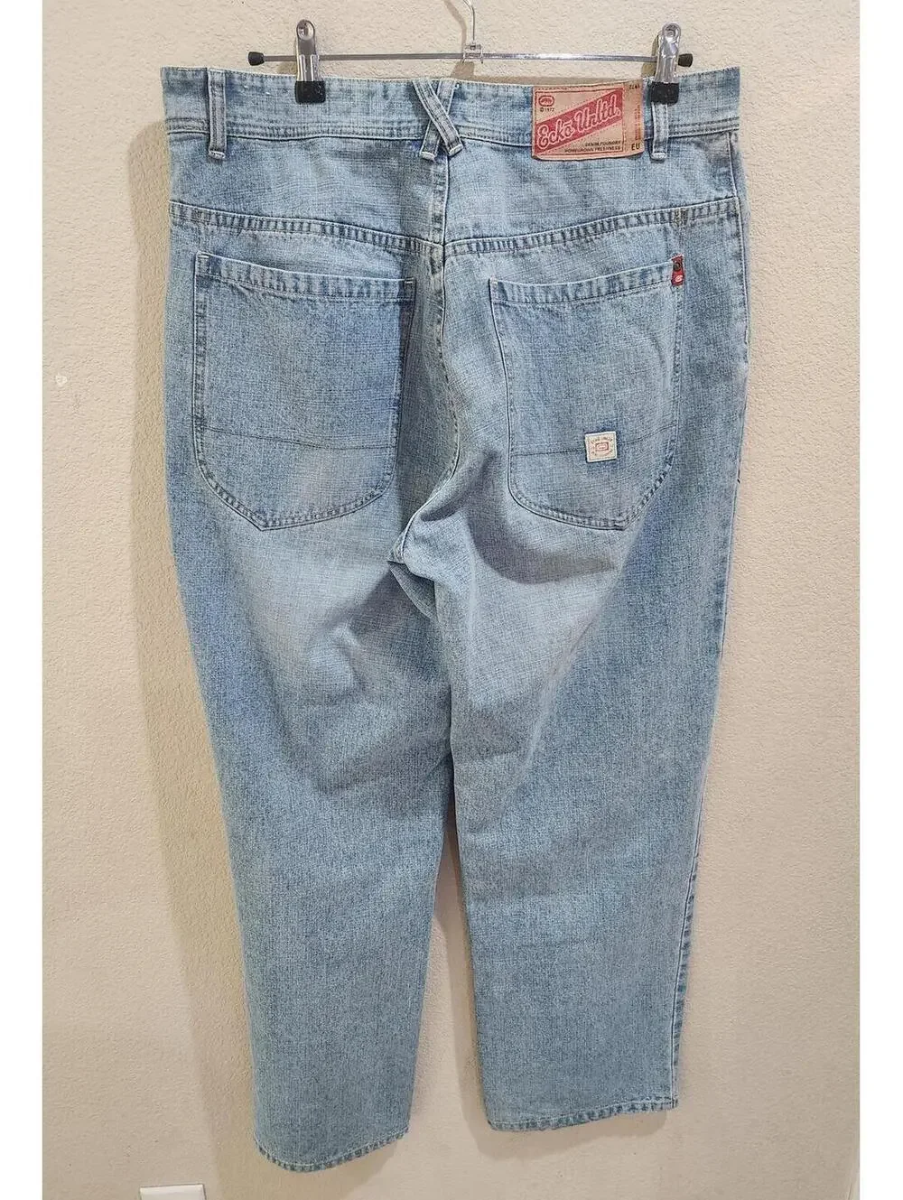 Vintage Ecko Unltd Jeans 40x32 Light Wash Baggy Y2K Raw Denim Skater Cotton RARE